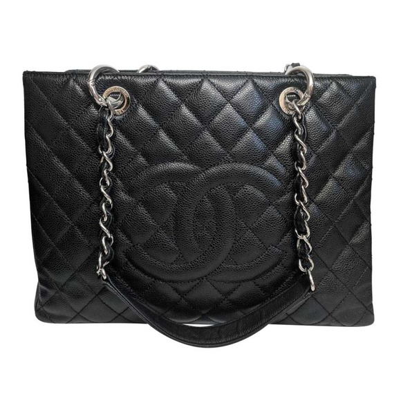 CHANEL Handbags - Chanel Black Caviar Grand Shopping Tote